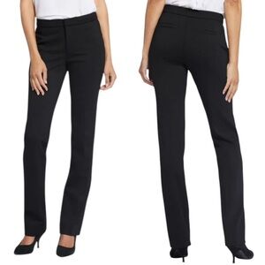 NEW NYDJ Slimming Trouser Pants In Ponte Knit Black Size 12